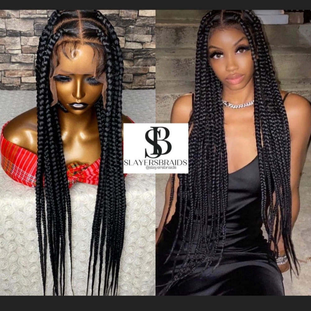 (SOLD)Jumbo parts knotless braids wig full lace knotless boxbraids 22 inch